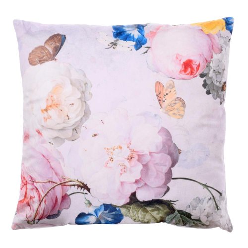 Super cena vankúš s výplňou kvet. fial. podklad