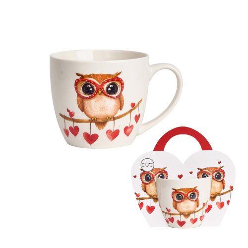 Šálka 460ml sova konárik