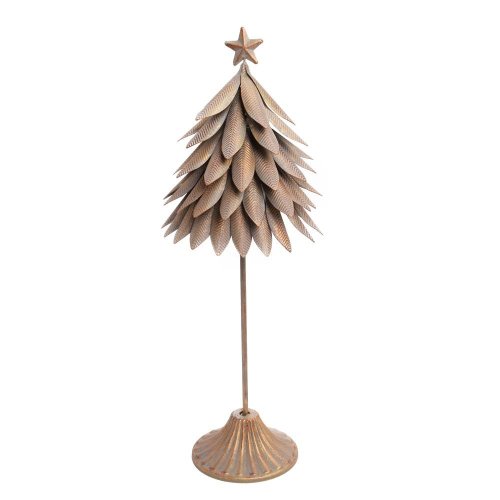 Strom bledo hnedý, hviezda plech 39*13*13cm