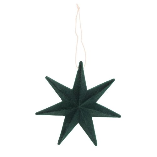 Záves hviezda zelená drevo 21,5*21,5*4,2cm - Vianočné dekorácie a ozdoby
