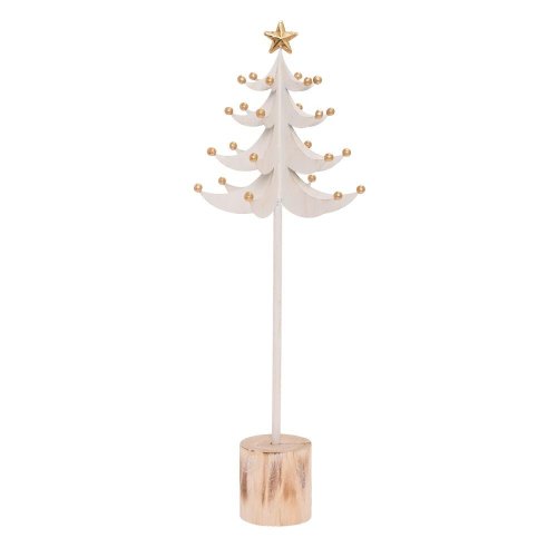 Stromček bie/zla plech 47*18*6,8cm - Vianočné dekorácie