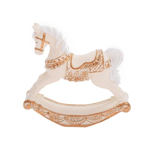 Hojdací koník kré/zla poly 12*3*11,5cm