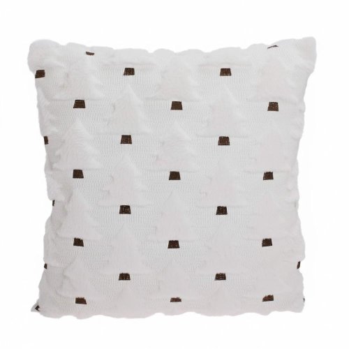 Vankúš stromčeky bie/hne textil 45*45*10cm - Vianočné dekorácie