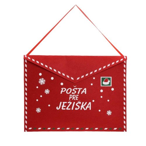Záves obálka pošta pre ježiška čer poly 50*37cm