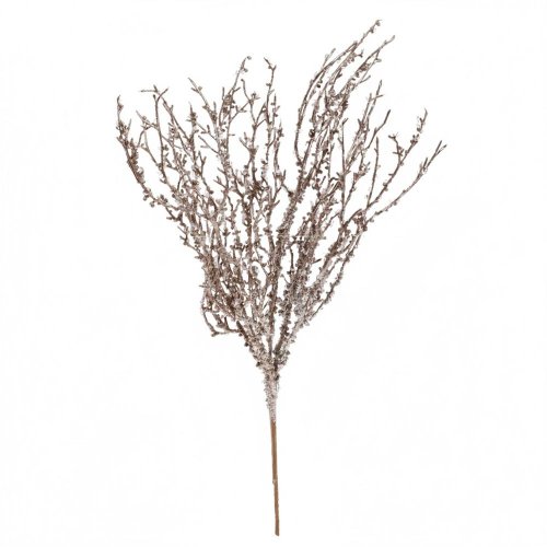 Konár drobné guličky, ľad hnedý 52cm