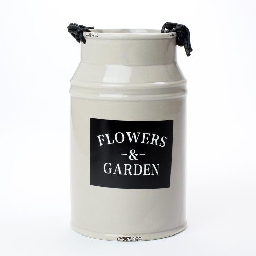 Obal váza šedá dolomit 13,3x13,3x21,7cm