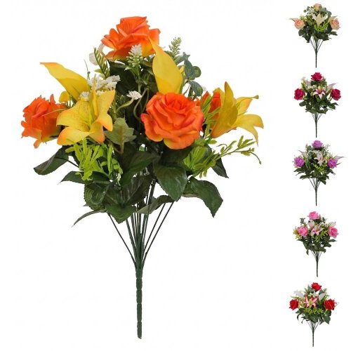 Kytica ruža ľalia cala x18 mix 6f 48cm