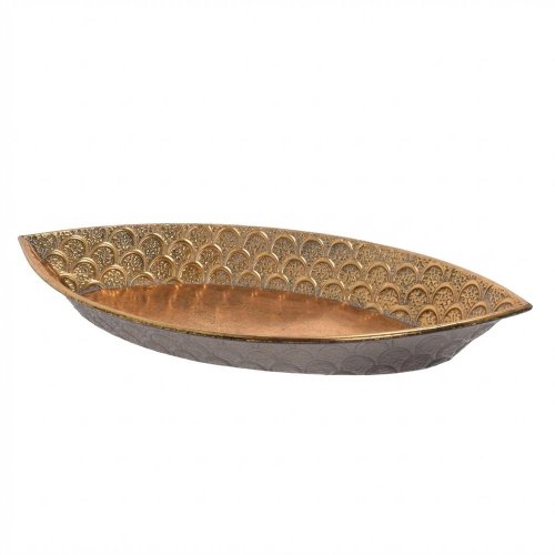 Loďka zlatá l plech 62*29,5*7,5cm