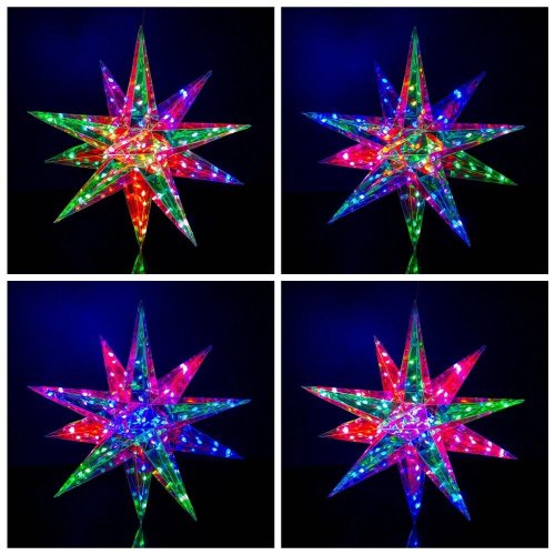 Hviezda dúhová led/usb 40cm - Vianočné osvetlenie
