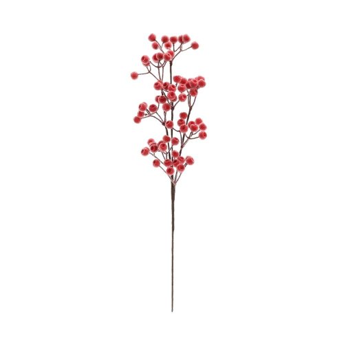 Konár červené bobule mrazené 55cm - Umelé kvety