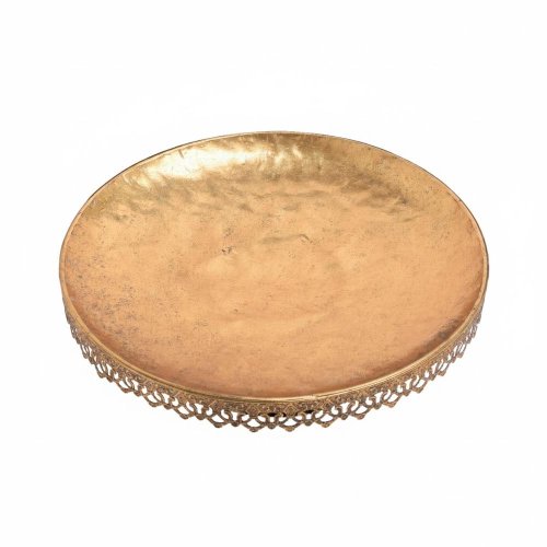 Podnos zlatý plech 36*11,5cm - Vianočné dekorácie