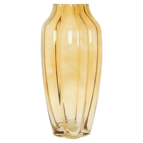 Váza bledo hnedá sklo 14,5*14,5*30,5cm