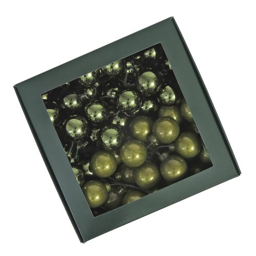 Guličky zelený opal lesk sklo s/72 30mm