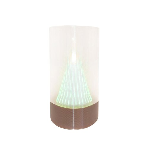 Svet.led valec 76/125 zelený,plameň bie/145