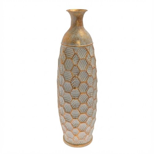 Váza ornament ment/zla plech 19*63cm