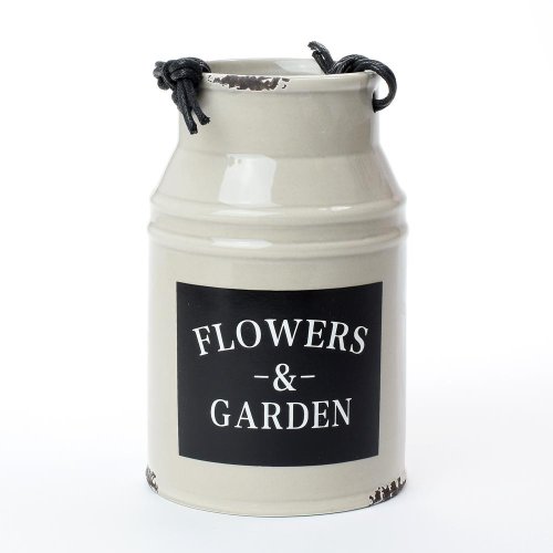 Obal váza šedá dolomit 11x11x17,5cm