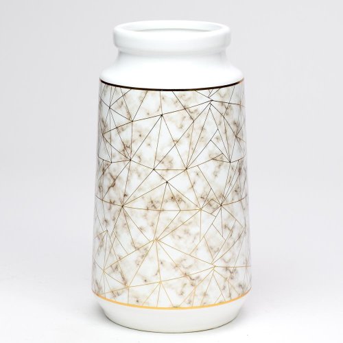 Obal váza biela vzor 7x11x20cm