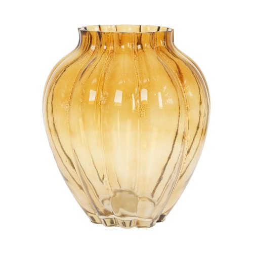 Váza bledo hnedá sklo 17*17*20,5cm - Vianočné dekorácie a ozdoby