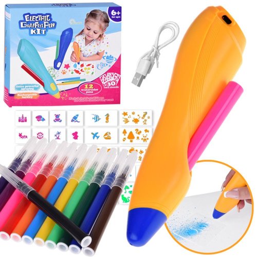 Graffiti pero – kreatívna sada na maľovanie airbrush sprejom - Vianočné osvetlenie