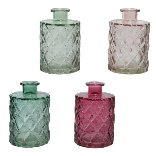 Váza sklo ass4 10,5x7cm - Vianočné dekorácie a ozdoby