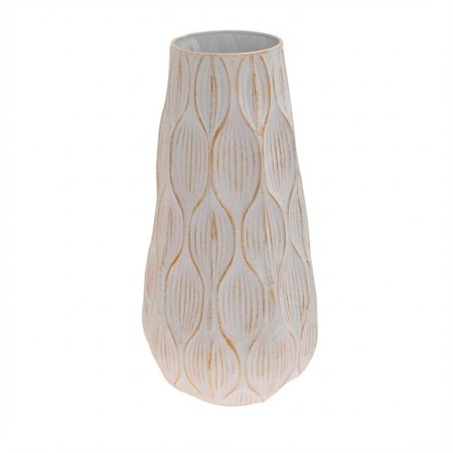 Váza bielo/zla plech 25,5*50,5cm - Umelé kvety