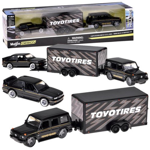 Licencované kovové autá 1:64 mercedes-benz g 1988 a bmw m3 e30