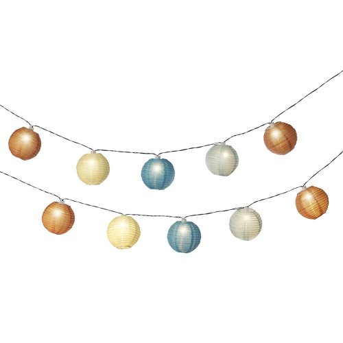 Solárne šnúrové svetielka z nylonu, stabilné d.7.5cm l.450cm