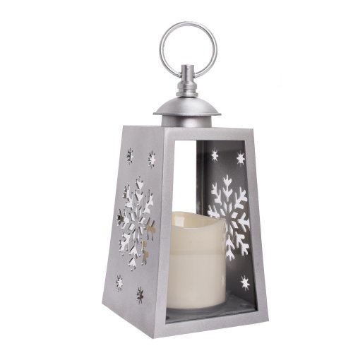 Lucerna led zimná silver - Vianočné osvetlenie