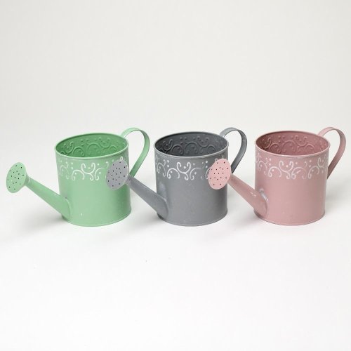 Váza krhla malá kov mix 3f ornament v:13x13cm super cena - Umelé kvety