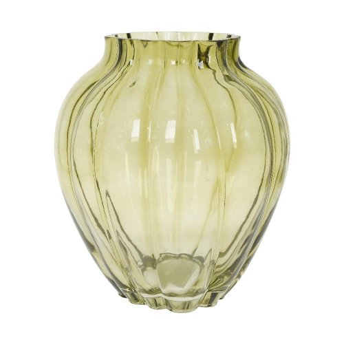 Váza bledo zelená sklo 17*17*20,5cm