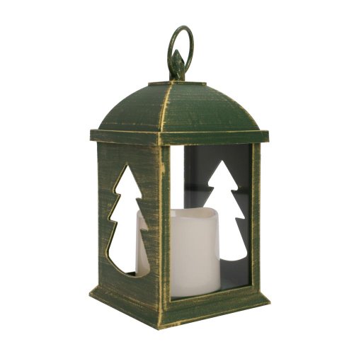 Lucerna led so stromčekom green/gold - Vianočné osvetlenie