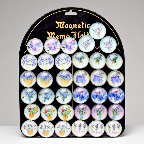 Magnetka levanduľa mix 4x4x1,4cm 36ks super cena