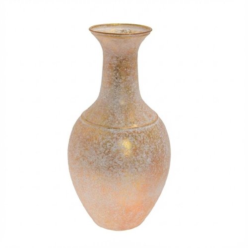 Váza bie/zla plech 18*34,5cm - Umelé kvety