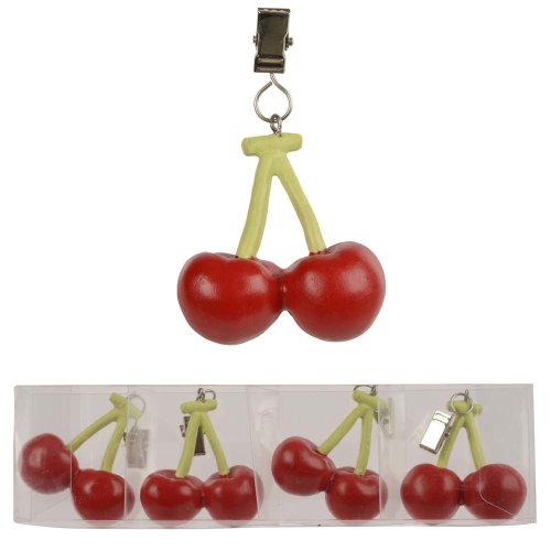 Závažie z polyr.na štipci / čerešňa l.23cm w.6.1cm h.3cm