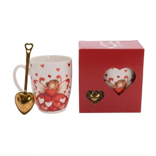 Šálka s čajítkom 360ml anjel