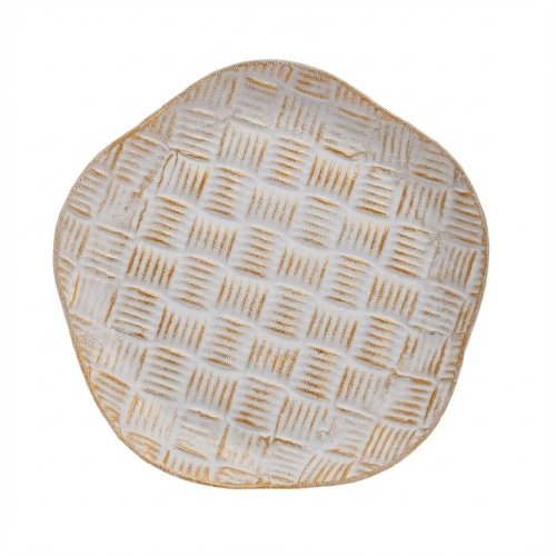 Tácka ornament bie/zla plech 30*30*6cm