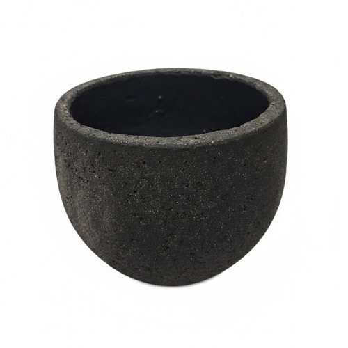 Kv-41 kvetináč umelý kameň granite grand lotus sanblasted black 40x34