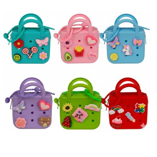 Kabelka s príveskom, so zipsom, 9x12cm