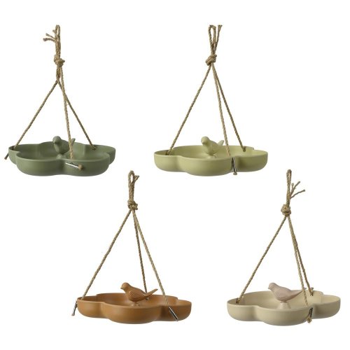 Kŕmidlo pre vtáky z bambus pre vtáky, 4ass 23,3/22,7/ v5,5cm