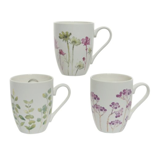 Šálka porcel kvety 3ass 8/11/10,5cm