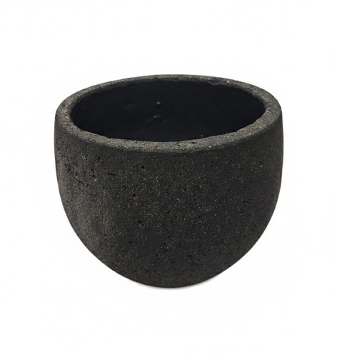 Kv-41 kvetináč umelý kameň granite grand lotus sanblasted black 53x45