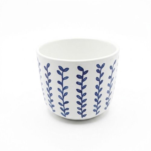 Obal bari retro blue leaves 13cm