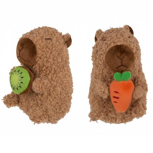 Kovová kľúčenka, plyšová kapybara