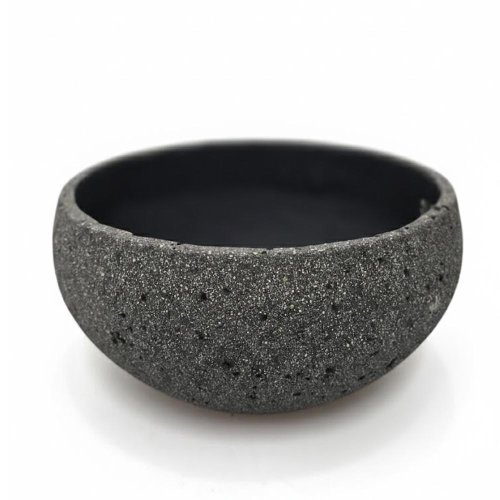 Kv-46 kvetináč umelý kameň granite misa šedá 40x20