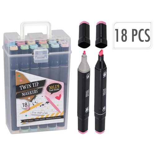 Popisovače duo/mix farba 48ks v krabičke - Lampáše