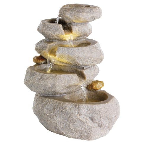 Fontána vodopád z polyres. transformátor do interiéru aj exteriéru18/23/v35cm