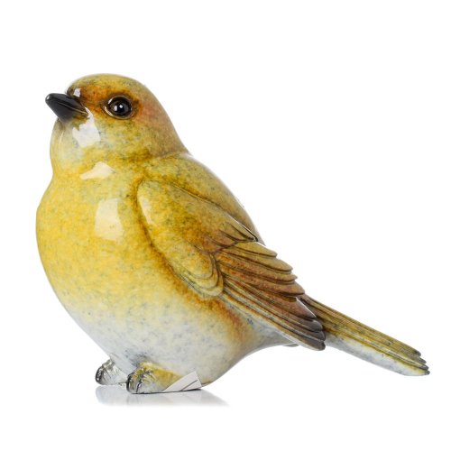 Vták žl/zel polyrez 8,8x4,7x7cm