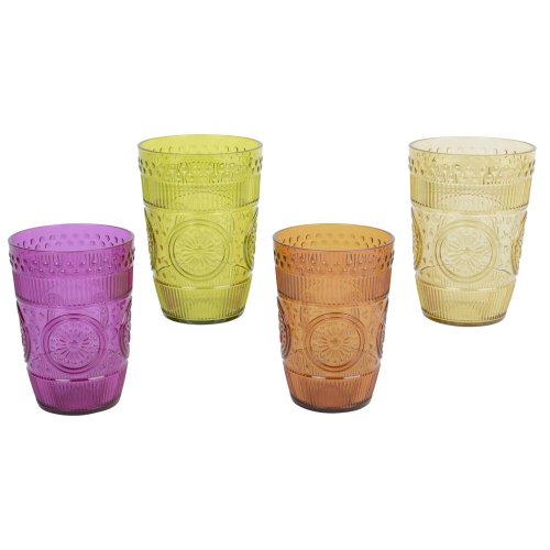 Pohár plastové sklo  pr.8,4/v12cm 4ass