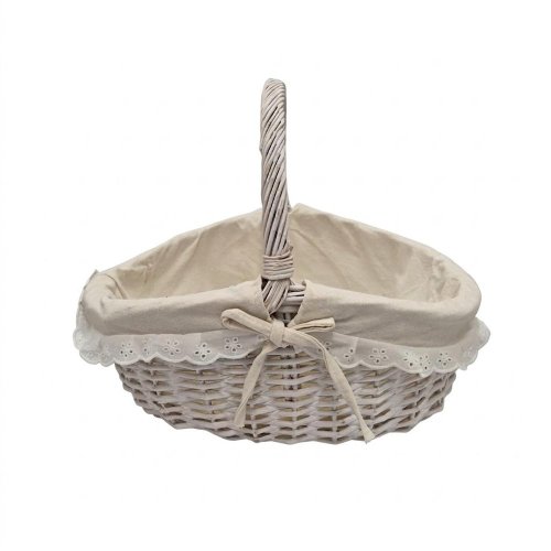 344fl/s prútený košík biely l:41x31x15cm