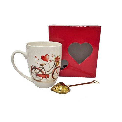 Šálka s čajítkom bicykel 360ml